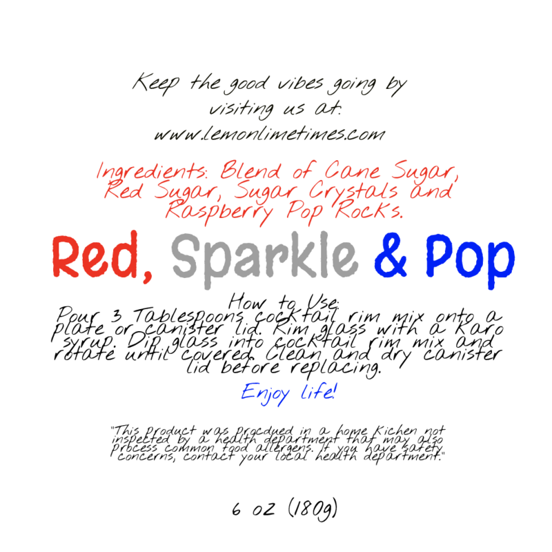 Red, Sparkle & Pop Rimming Sugar