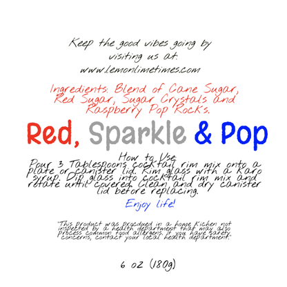 Red, Sparkle & Pop Rimming Sugar